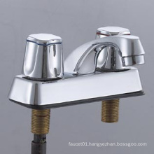 Classic Brass Double Handle Kitchen Faucet